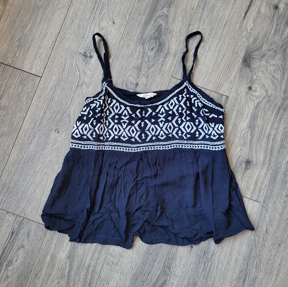 Sim & Sam Camisole Tank Top Navy & White {Small}